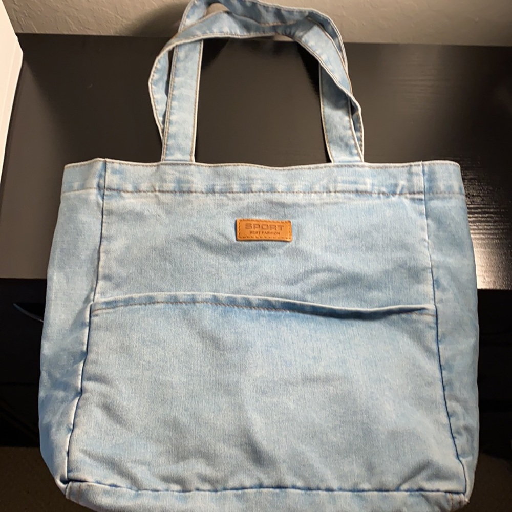 CUTE denim tote bag